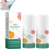 Generic Confezione da 2 deodoranti naturali per bambini e adolescenti - Roll-On contro la traspirazione - Deodorante a sfera delicato per proteggere la pelle - Previene la pelle secca - Ipoallergenico