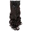 S-noilite® Set 8pcs 43cm extension capelli clip nelle estensioni dei capelli della parte dei capelli ondulato o liscio pieno Testa vari colori Marrone scuro
