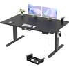 TRIUMPHKEY Scrivania Regolabile in Altezza Elettrica 140 x 80cm,Scrivania multifunzione per computer,3 Altezze di Memoria 72 118 cm,con Porta di Ricarica USB,Standing Desk,per Ufficio