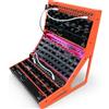 TECH23 Supporto per console analogica Eurorack per 3 Behringer Edge, Crave, Spice o Grind - Supporto per sintetizzatore - Angolo di 10°-45°-10°, Arancione fluo