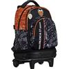 OFITURIA Zaino Scuola Giovanile Valencia CF con Ruote Tre Scomparti Doppia Zip con Trolley Estraibile 34,5x44,5x23 cm Colore Nero (Valencia)