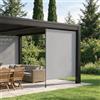 UISEBRT Tenda da sole verticale con manovella senza foratura, 150 x 310 cm, tenda da sole verticale, allungabile e oscurante e impermeabile, tenda parasole, protezione dal vento, grigio chiaro