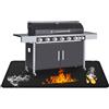 FIREWESS Tappetino per Griglia da Esterno, Tappetino per Griglia Ignifugo su Entrambi i lati, Tappeto Ignifugo per Camino, Impermeabile e a prova di olio, 100 x 150 cm, Protezione per Barbecue a gas