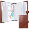 NEWYES Portadocumenti A4 Similpelle con 30 tasche - Portfolio/Organizzatore di documenti/Cartella di presentazione - Regalo uomo/donna, ideale per ufficio e viaggi d'affari (marrone)
