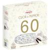 Generico Cuor di Numeri 60 Confetti di Cioccolato Extrafondente - Confetti Bianchi a Forma di Cuore per Compleanno 60 Anni, Anniversario, Bomboniere e Confettata per crispo 250g