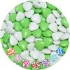 EinsSein 1kg Confetti di Cuore al cioccolato Mix mezzo bianco-verde chiaro lucido cuoricini matrimonio confettata confetto battesimo comunione cresima nascita confettis alla laurea decorazioni bimba