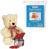 Glorex 04509-1K - Set Completo di Peluche da imbottire, Teddy Flori, Circa 26 cm, Inclusi 100 g di Cotone idrofilo, per lavori manuali e Coccole