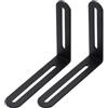 PATIKIL 4 18/25 Staffa Angolo a L Regolabile con Scanalatura, 2Pz Staffa Angolare a Slitta con Giunto Scanalato per Angolo Retto Metallo per Mobili da Sedia Legno, Nero