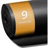 Etm - Piastre in Gomma Antiscivolo SBR al Metro, Rivestimento per Pavimento in Rotolo, Tappeto per Garage e Magazzino, Protezione Antiusura per Aree di Carico - Nero 120x400cm, 1mm di Spessore