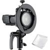 Godox S2 Supporto Bowens, Flash Bracket compatibile con flash Godox V100 AD200 Pro II V1 Pro RS60R AD100 Pro RS60BI TT600, Funziona anche con Flash Sony Canon Nikon Fujifilm