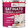 ARCANE INDUSTRIES Pittura murale satinata professionale - ARCADECO - 1664 - Finitura luminosa, ultra coprente e lavabile - 10 L Bianco - ARCANE INDUSTRIES