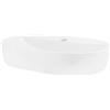 ML DESIGN modern living ML-Design Lavabo d' Appoggio in Ceramica Bianco Lucido Ovale 600 x 400 x 120 mm Lavandino Design Moderno Minimalista Lavello Lavamani Sanitari Arredo per Bagno Toilette WC Ospiti Resistente