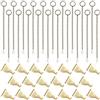 UFURMATE Kit per appendere quadri, 20 ganci con 20 catene in metallo, ganci per appendere immagini, per appendere immagini da parete, mostre (oro/bronzo)