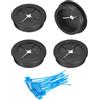 QUARKZMAN 4Pcs Passacavo 1-9/16(40mm Guarnizioni In Gomma Nero