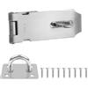 Elitecran 4 Pollici Lucchetto Hasp Chiusura Porta, Chiusura Lucchetto Hasp Serratura Della Porta Hasp con Viti, Retto Lucchetto Hasp in Acciaio Inox per Camera da Letto, Garage, Armadio
