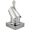 MAKA change your life quality MAKA Comignolo Gallo Quadro, Terminale per Canna Fumaria Camino Stufa a Legna Pellet e Gas, Cappello Antipioggia Aspirafumo Base Quadra (220x220 mm - Zincato)