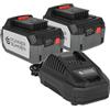 K&S Könner&Söhnen Kit di avviamento KS 20V4-1-DUAL: 2 batterie da 20 V 4 Ah e caricatore 4,5 A per strumenti di batteria, caricabatterie, tensione di uscita nominale 21,5 V, corrente di uscita