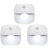 Ankilo Luce notturna con sensore di movimento, sensore di movimento, luce a LED, illuminazione per armadio con adesivo, accensione e spegnimento, 3 pezzi