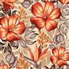ICYEHAO Carta da Parati Adesiva Muro Floreale Arancione, 44 x 300 cm Carta da Parati Gialla e Beige Fiori Foglie Piante Boho Pellicola Adesiva per Mobili,Camera da Letto,Soggiorno,Bagno,Cucina