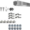 EVOTRADE Kit di Ferramenta FOLDING per Armadi o Nicchie a Muro Pieghevoli con 2 Ante Max 50Kg e Spessore Max 30mm - Kit 1 Binario da 2 Metri, Cerniere Collo Alto e Gruppo Carrello, Chiusura Soft