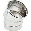 ALLINOX Curva Per Canna Fumaria a 30° Raccordo In Acciaio INOX Gomito Per Tubi Stufa o Camino Alta Resistenza MADE IN ITALY (DN 200)