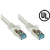 Good Connections Cavo patch RNS® Cat.6A, con di prova + numero di serie, S/FTP, PiMF, senza alogeni (LSZH), 500MHz, 10Gbit/s, UL, grigio, 15