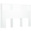 vidaXL Testiera letto con ripiani Bianco 160x19x103,5 cm