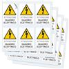 Pubblimania 24 Etichette adesive Quadro Elettrico in PVC - Etichette di servizio (24 Quadro Elettrico)