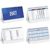 ONE SHOP di Bracalente Piero Calendario da tavolo scrivania uffico Olandese 2027 santi e lune festività internazionali cm19x45 (Chart Table Blu)