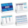 ONE SHOP di Bracalente Piero Calendario da tavolo scrivania uffico Olandese 2027 santi e lune festività internazionali cm19x45 (Midi Table Blu)