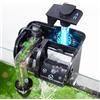Tararium Filtro a Zaino con Lampada U-V 600L/h per acquari da 40-150 Litri | Filtro da Appendere Come Filtro Esterno 4 in 1 con aspirazione Superficiale per Acqua Dolce/salata