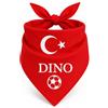 Pictogogo Bandana Personalizzata per Cane con Nome - Foulard per Cani Personalizzabile con Testo e Simbolo - Lavabile - Prodotto e Personalizzato in Europa (Turchia, S)