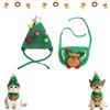 SOCLING Adorabile cappello con pompon a forma di albero di Natale, Adorabile cappellino natalizio con pompon,cappelli natalizi per cani, cappello con pompon a forma di albero di Natale per cani-B||L