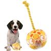 Generico Pallone da calcio per cani, palla a disco per cani di taglia grande,Giochi per cani da esterno Palla per cani Palla giocattolo per cani | Corda colorata in cotone delicato, palla risatina per cani di