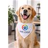 Pictogogo Bandana Personalizzata per Cane con Nome - Foulard per Cani Personalizzabile con Testo e Simbolo - Lavabile - Prodotto e Personalizzato in Europa (Logo/foto personalizzato, S)