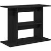 vidaXL Supporto Acquario 80x35x60 cm Legno Multistrato Rovere Nero, Mobile per Acquario