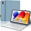 FOGARI Tastiera Cover per Xiaomi Redmi Pad 2 Pro 12.1 2025 e Xiaomi Redmi Pad Pro 12.1 2024, Tastiera Custodia Italiano QWERTY Rimovibile Bluetooth Wireless con alloggiamento per stilo, Azzurro
