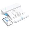 Bisofice L81 Stampante Termica Portatile A4, Stampante Bluetooth Senza Inchiostro per Cellulare e Computer, Supporta Carta Multisize, per Ufficio Viaggi, Studio, Casa, Dotato 3 Rotoli Carta, Bianco