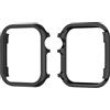 PRDECH Compatibile con Apple Watch SE 44mm Custodia Protettiva Nero, Metallo Antigraffio Cover Cornice per PC Lega di Alluminio Glitter Paraurti Case Custodia Antiurto Compatibile con Apple Watch Serie 6/5/4