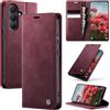 FMPCUON Cover per Samsung Galaxy S26 Plus Custodia in Pelle Premium Flip Case Vino rosso Antiurto, Portafoglio, RFID Blocking, Carta Fessura, Supporto Stand
