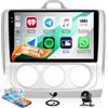 CAMECHO 4G+128G CAMECHO Android 15 Autoradio per Ford Focus Mk2 Mk3 Exi MT 2 3 2004-2011 con Wireless Carplay Android Auto, 9 Pollici TouchScreen con GPS Navi WiFi Bluetooth FM/RDS SWC+Telecamera+MIC