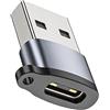 Maciun Adattatore USB C, da femmina a maschio tipo C a USB, convertitore di carica rapida in lega di alluminio, connettore video portatile per tablet, laptop, telefono