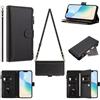 Tivenfezk Crossbody Portafoglio Cerniera Custodia per Xiaomi 14T,con 9 Slot per Schede Borsa con Spallina Tasca Magnetico PU Pelle Flip Collo Cordino Cover