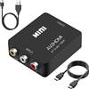 Amtake Convertitore AV a HDMI, 1080P AV Composite CVBS AV a HDMI Video Audio Converter Adattatore compatibile con N64 Wii PS2 Xbox VHS VCR Camera DVD, supporta PAL/NTSC