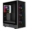 EMPIRE GAMING EC256 - Case PC Gaming Mid Tower ATX/mATX/ITX, frontale Airflow, 4 Ventole ARGB 120 mm Preinstallate + HUB PWM, Vetro Temperato, GPU 325 mm, Watercooling 240 mm, 2xUSB 3.0