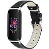 SeNool Cinturino Compatibile con Fitbit Inspire 3, [Pelle Braccialetto di Ricambio] Cinturini Compatibile con Fitbit Inspire 3 - Nero