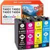Nalifystic T40D T40D1 T40D2 T40D3 T40D4 inchiostro compatibile per EPS C13T40D140 C13T40D240 C13T40D340 C13T40D440 per SC-T2100 SC-T3100 SC-T-T. 3100M MFP SC-T3100N SC-T5100 SC-T5100M (4 pezzi, BK/C/M