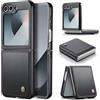 oiysrtoc Cover per Samsung Galaxy Z Flip 6/7 FE in Pelle PU Premium, Design Sottile, Texture Elegante, Custodia Antiurto per Samsung Galaxy Z Flip 7 FE / 6, Nero