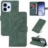 LACAE Cover a Libro per Oppo Reno 15 FS 5G 4G / Reno 15 F 5G 4G | Custodia in pelle PU, Case con 3 scomparti per carte, Chiusura magnetica, Funzione supporto, Antiurto, Green