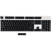 YMDK Black White Cherry Profile PBT Double Shot 104 108 Top Print Shine Through Translucent Backlit keycap per MX Mechanical Keyboard Cherry profile black